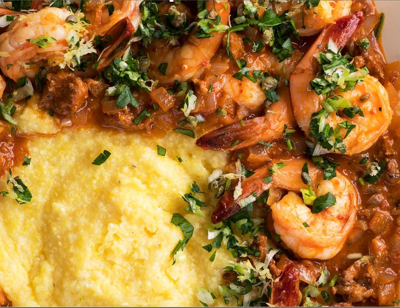 Shrimp With Hot Fennel Sausage &amp; Polenta