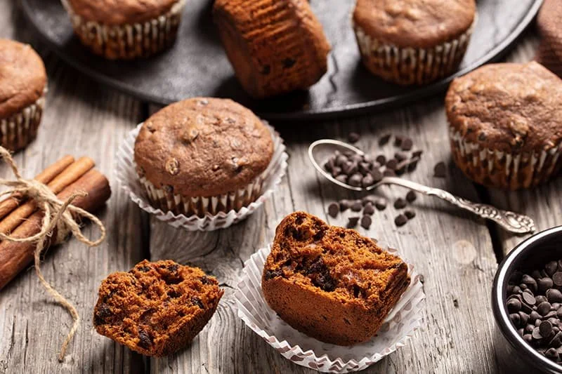 Double Chocolate Pumpkin Muffins