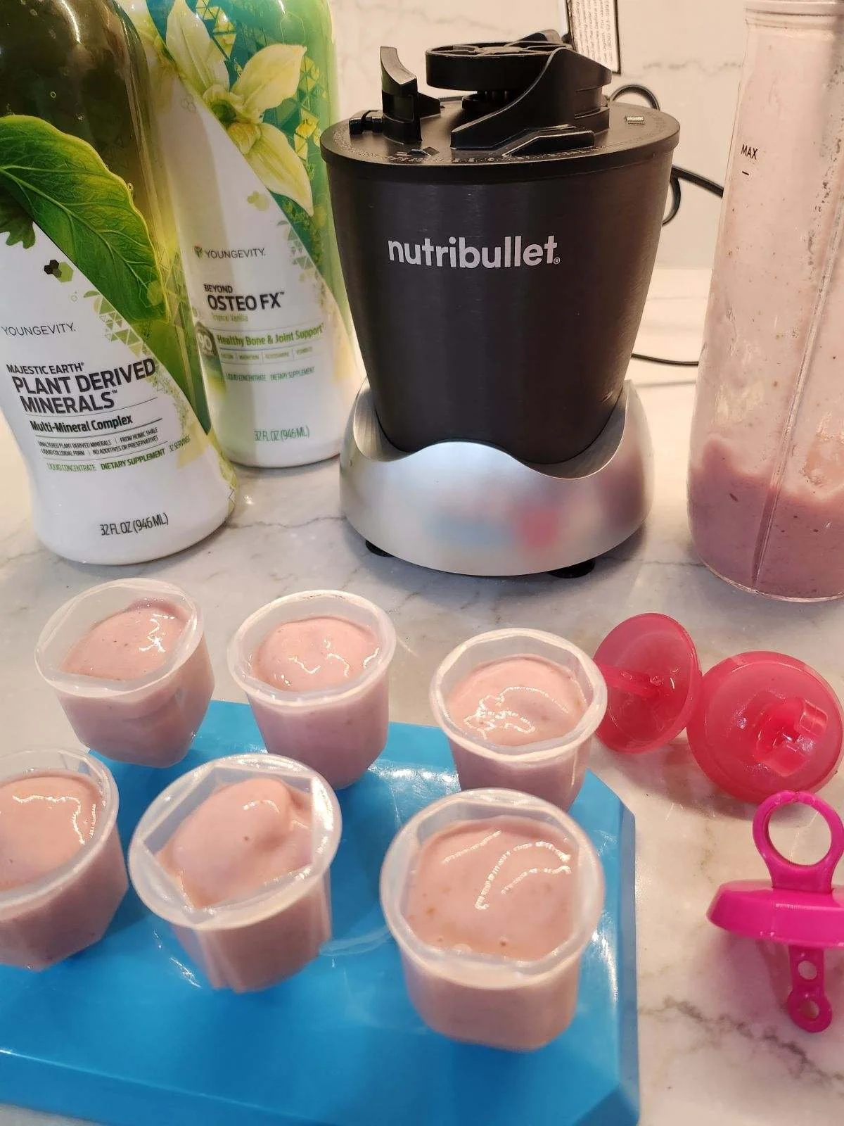 Banana Raspberry Popsicles