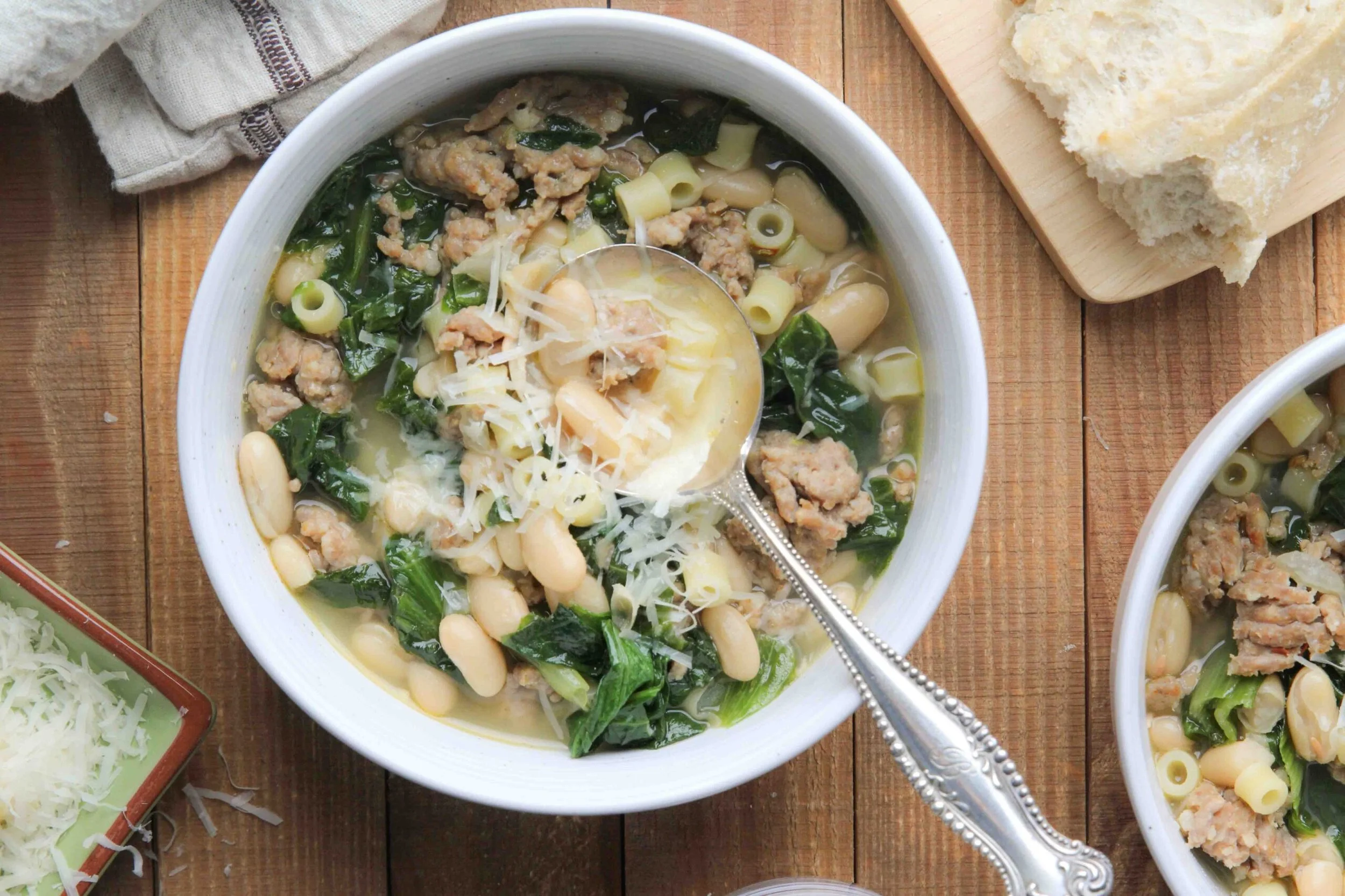 Escarole, Sausage, And White Bean Stew