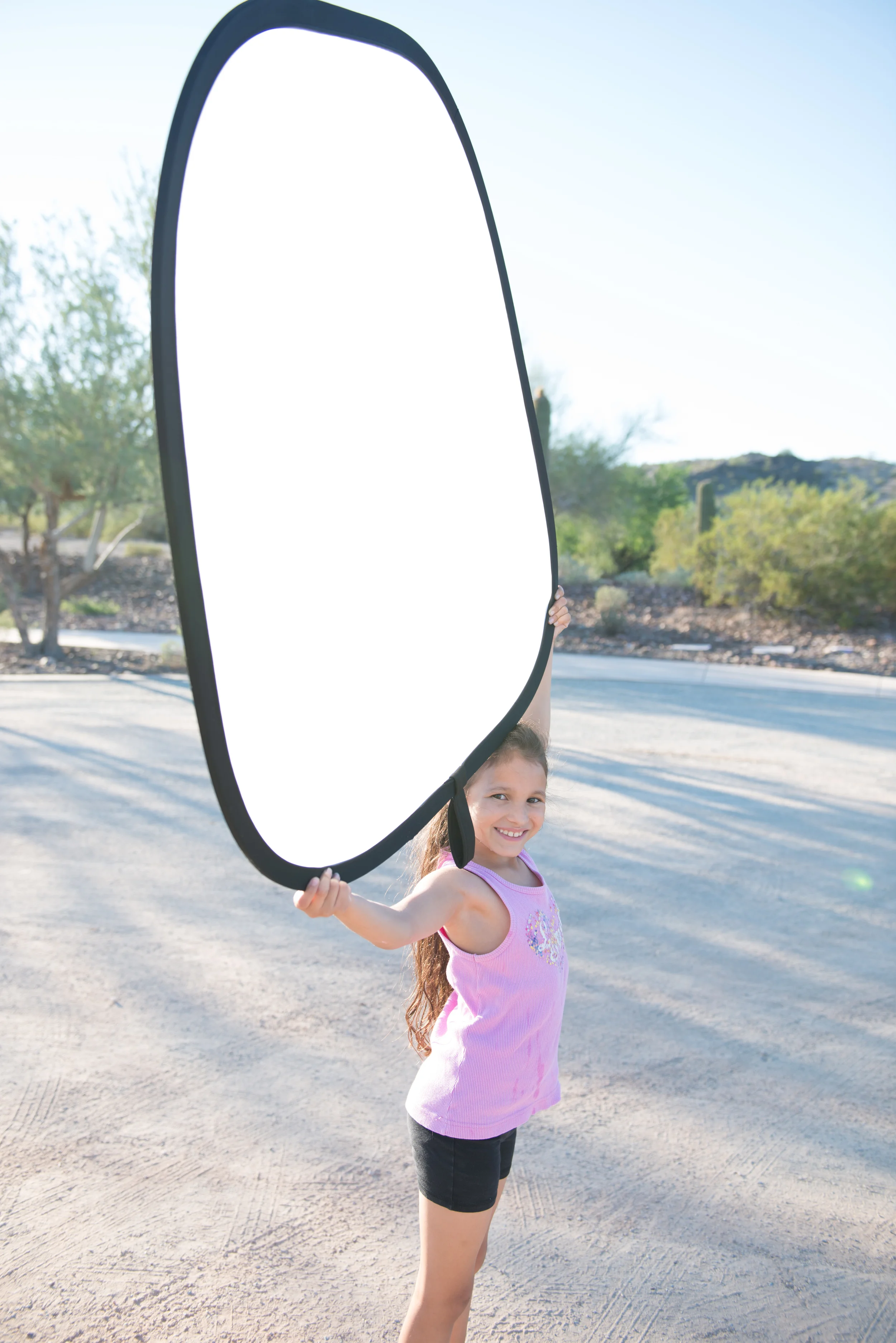 My baby helping me shade our clients, I was a little afraid the shade & wind combo might knock her over. 