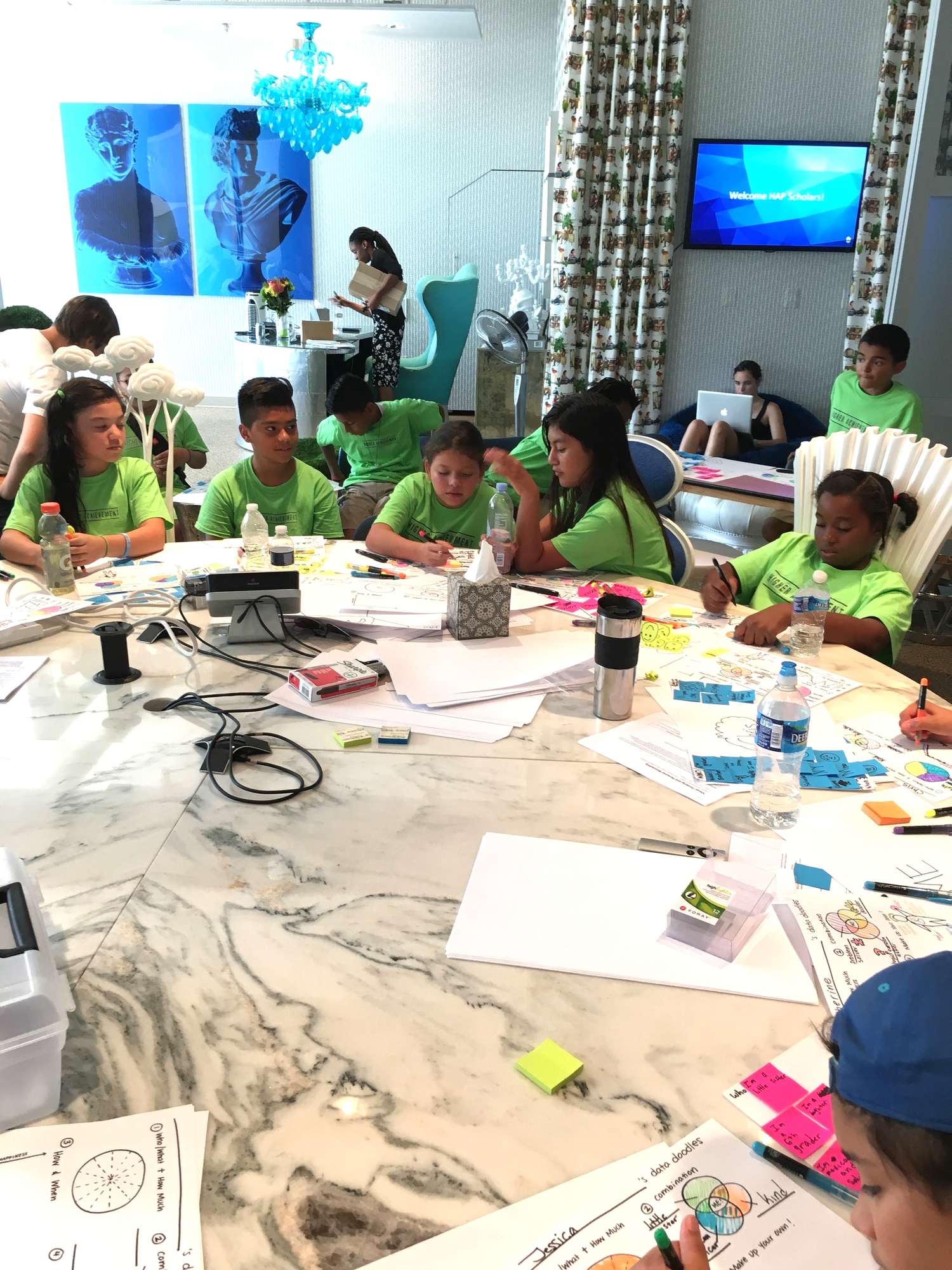 Personal Storytelling. Working with DCPS Middle Schoolers to build creative confidence and doodle skills. More on my blog. 