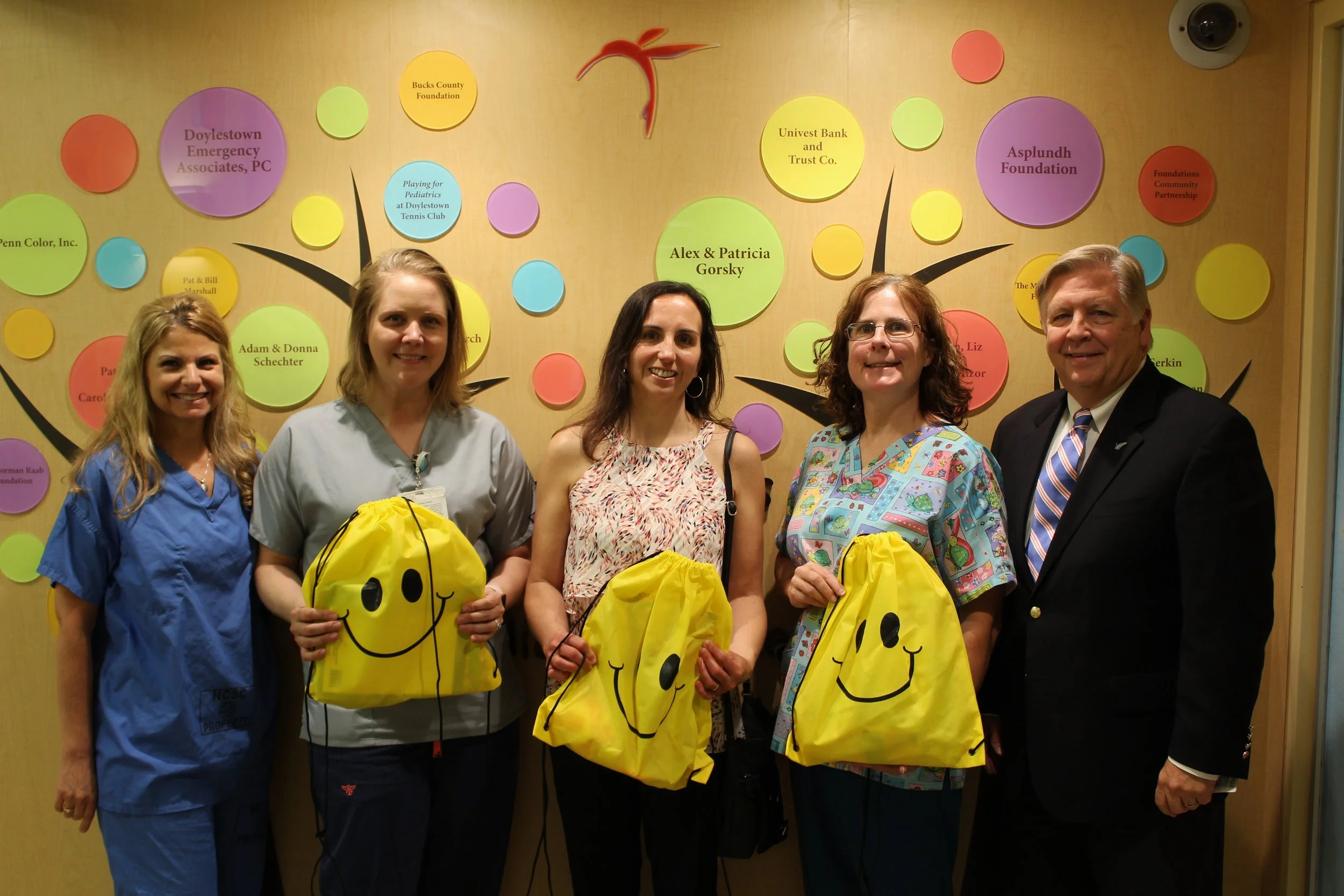 I was so pleased to have met some of the wonderful nurses from the Pediatric Care Center at Doylestown Hospital, as well as Doylestown Health President & CEO Jim Brexler. Thank you also to Garrett Owen, director of Donor Relations at Doylestown Hospital, for your support of Simple Gifts Project. 