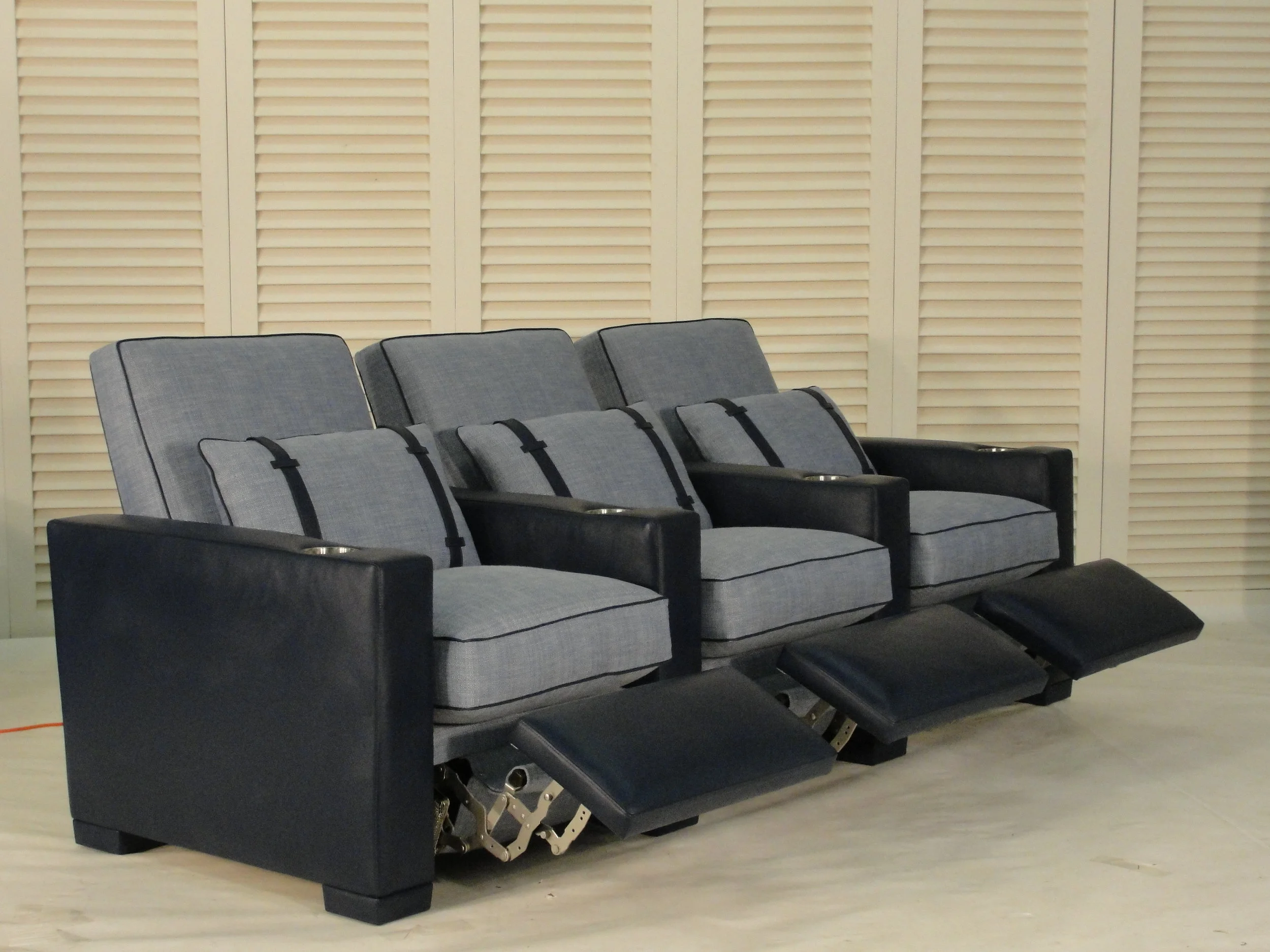 Media Recliners with Custom Lumbar Pillows