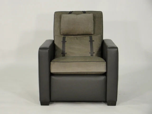 Custom Recliner with Neck Rest & Lumbar Pillow