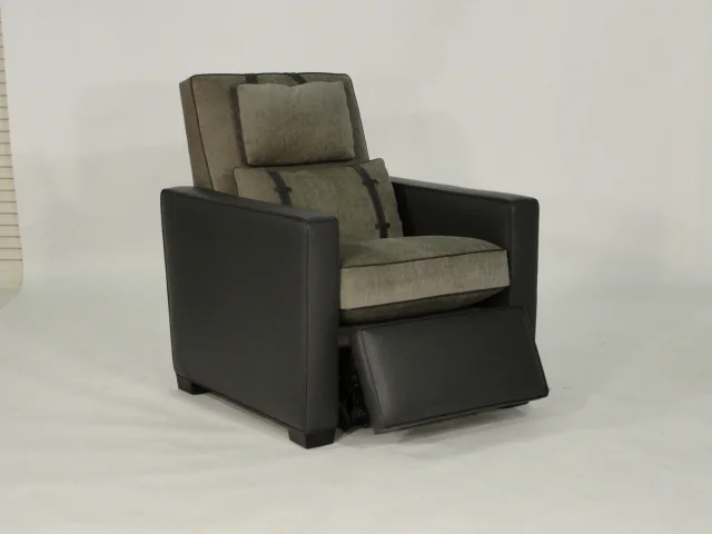 Custom Recliner with Neck Rest & Lumbar Pillow
