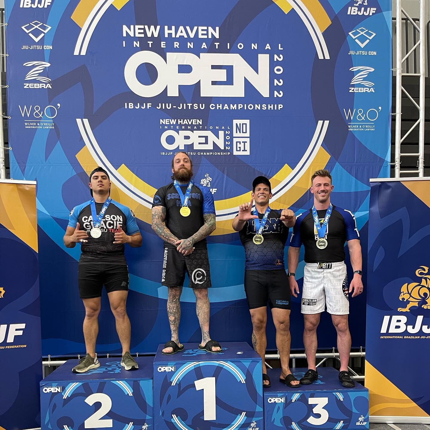 A lot of people would&rsquo;ve quit after taking a flying headbutt in a jiu jitsu match and having their lip split open. Not Simon, Simon is a fucking wolf. Proud of you brother 🐺 #ibjjf