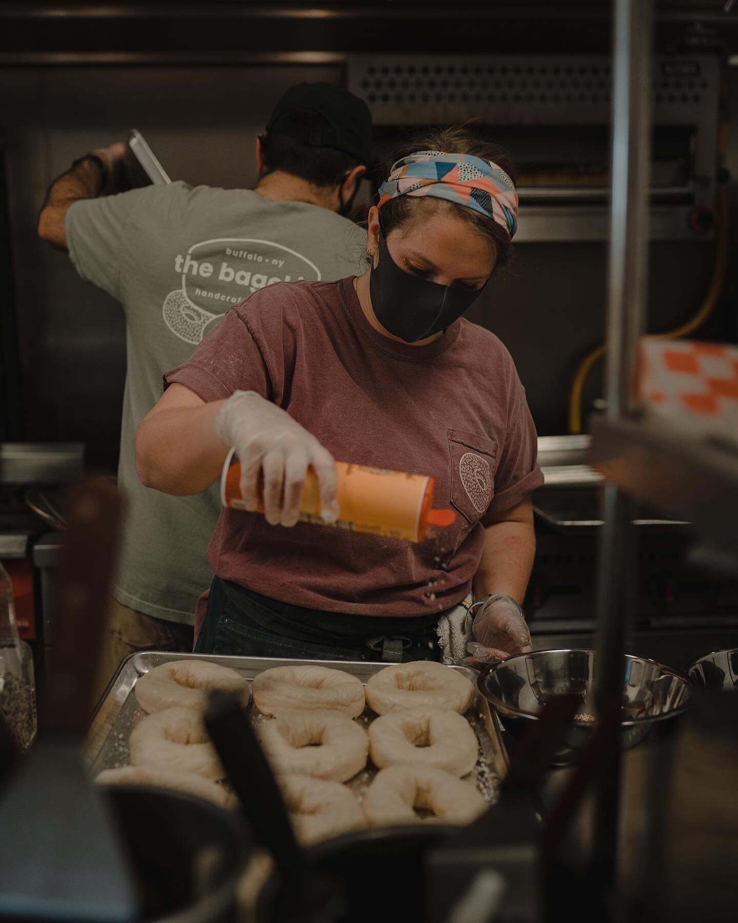 Morgan is a full-time teacher and John is a full-time architect. they make bagels every single night. depending on the next day&rsquo;s quantity demands, they sometimes aren&rsquo;t just there during the night but *through the night. talk about a pow