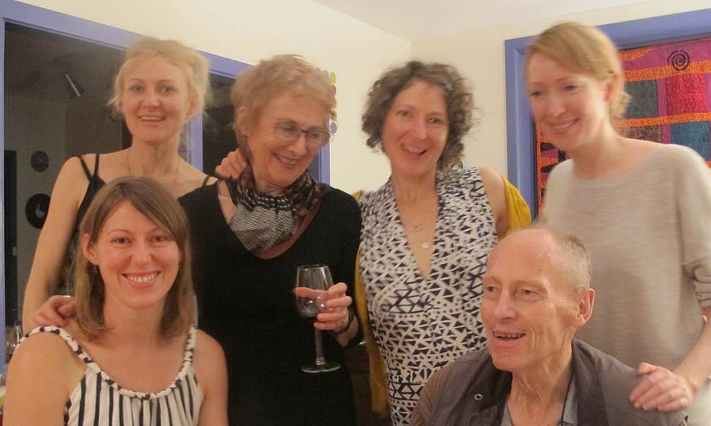 Mike and I at home with our four daughters, Emily Dale, Kim and Alice.