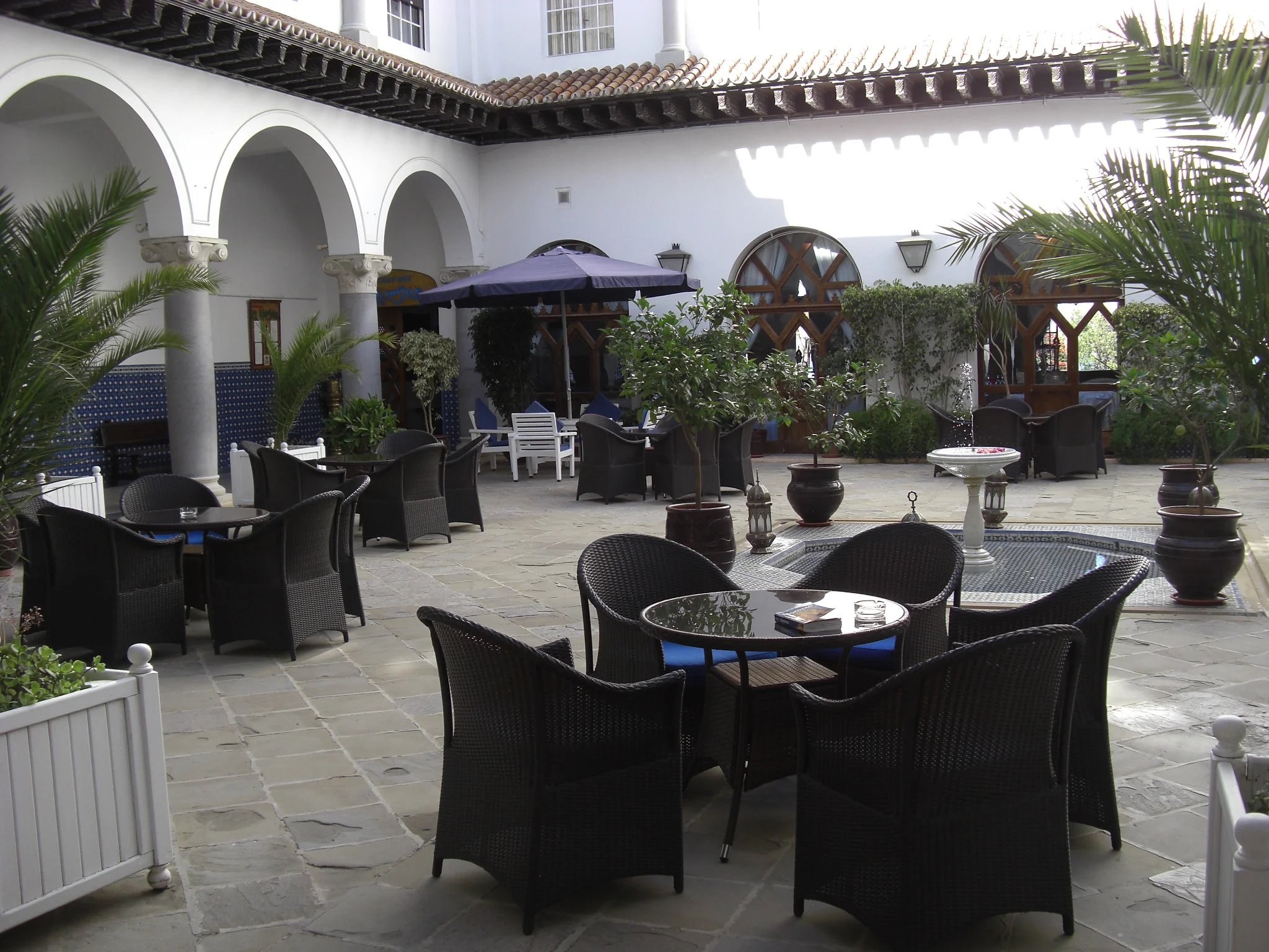 My picture of the table where I unashamedly took a delicious white wine mid-morning... all to myself alone.
