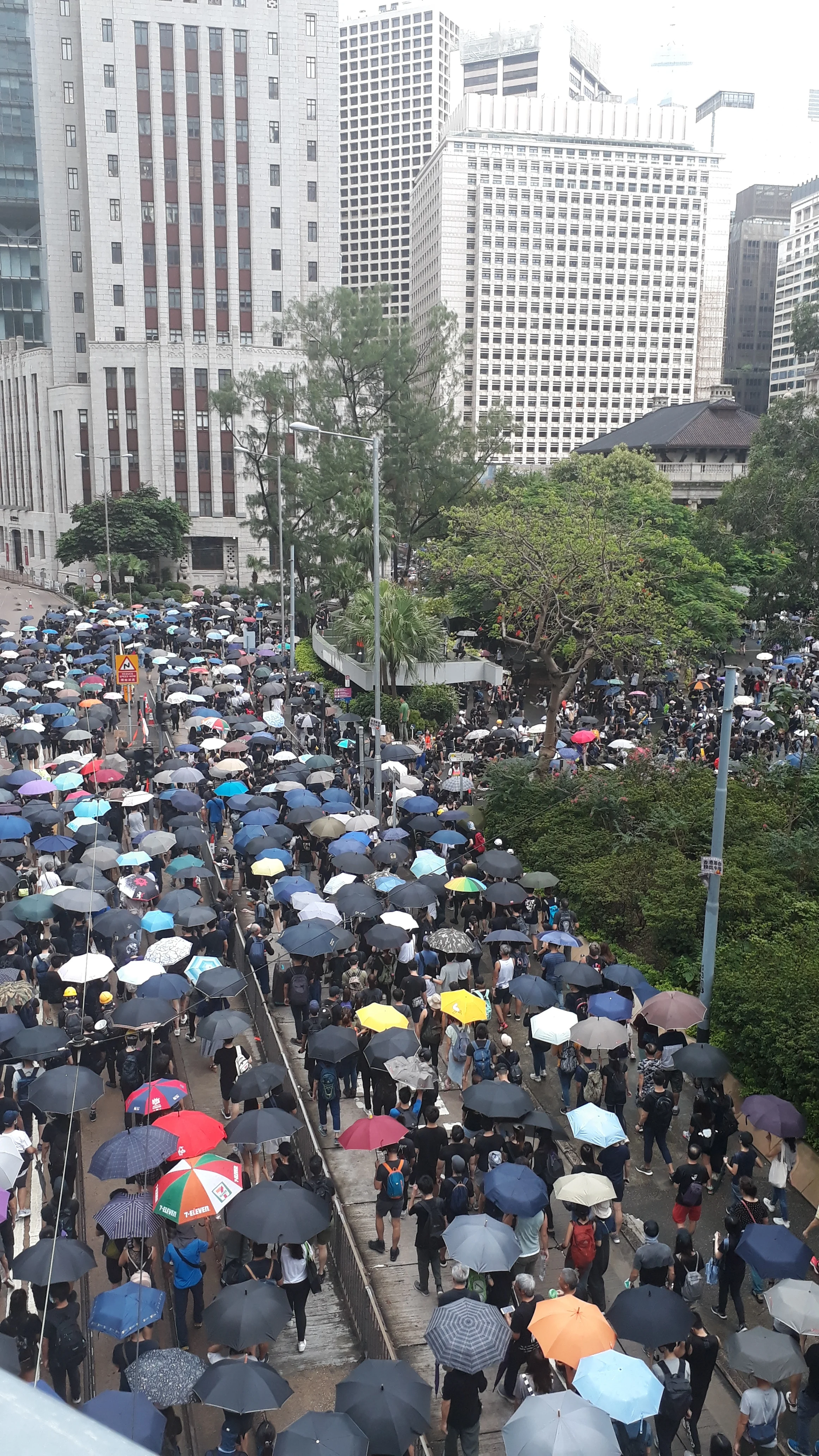 Peaceful, quiet and umbrellas will perhaps never be the same again…