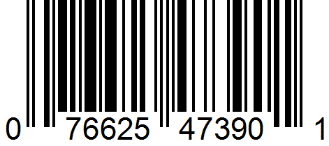 Barcode with the numbers 07625 47390 1