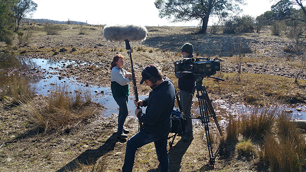 Australian Story filming at Mulloon Creek.