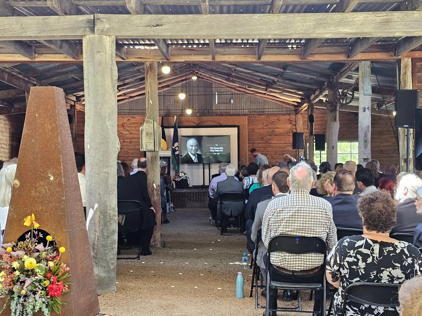 A fitting farewell for Gary 💙 💚 Due to popular request from many who were unable to travel for this event, we share memories and resources from the State Memorial Service for our late Chairman, The Hon Gary Nairn AO that was held at Home Farm on 22