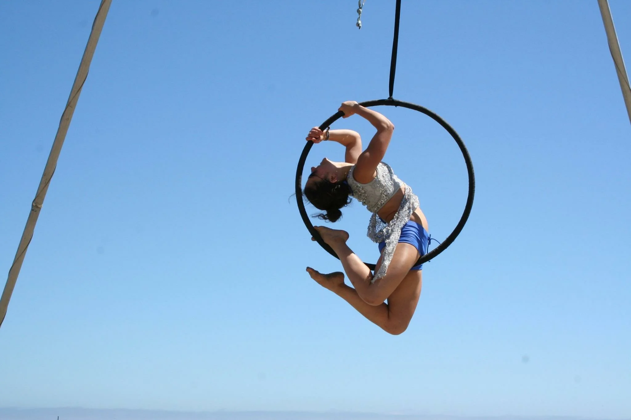 Amanda just hanging out in lyra (aerial hoop)