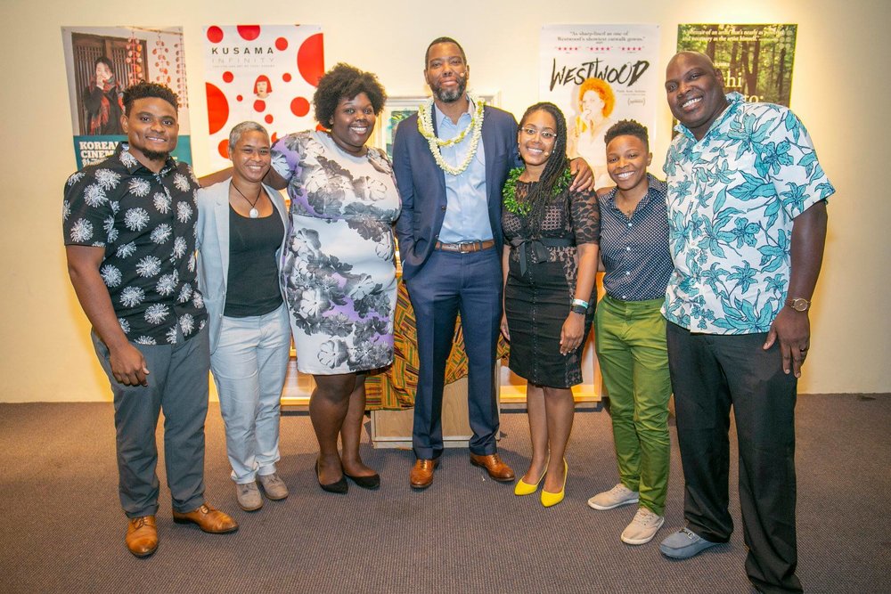  The Pōpolo Project board and staff with Ta-Nehisi Coates. Photo: Shuzo Uemoto  