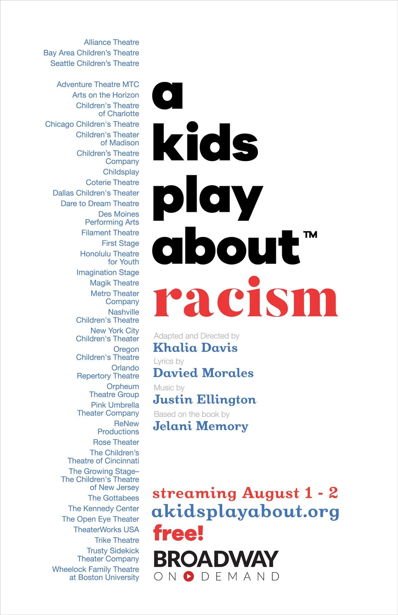Black August — Honolulu Theatre for Youth presents "A Kids Play About Racism"