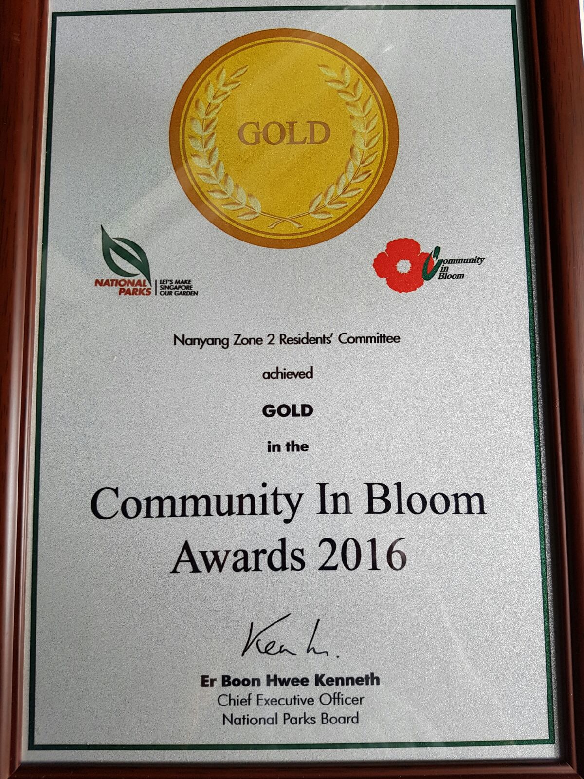 Gold medal from Community in Bloom (2016, 2014, 2012), Silver (2010)