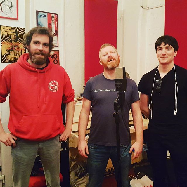 And thats a wrap!! From Left to right #musicproducer Kevin Lowery &gt; #recordingartist Peader Melhorn &gt; ME 😀 I assisted Kevin and played #drums and #bass
We finished #tracking the #album today 
All sounding great so far 
#studiolife #recording #