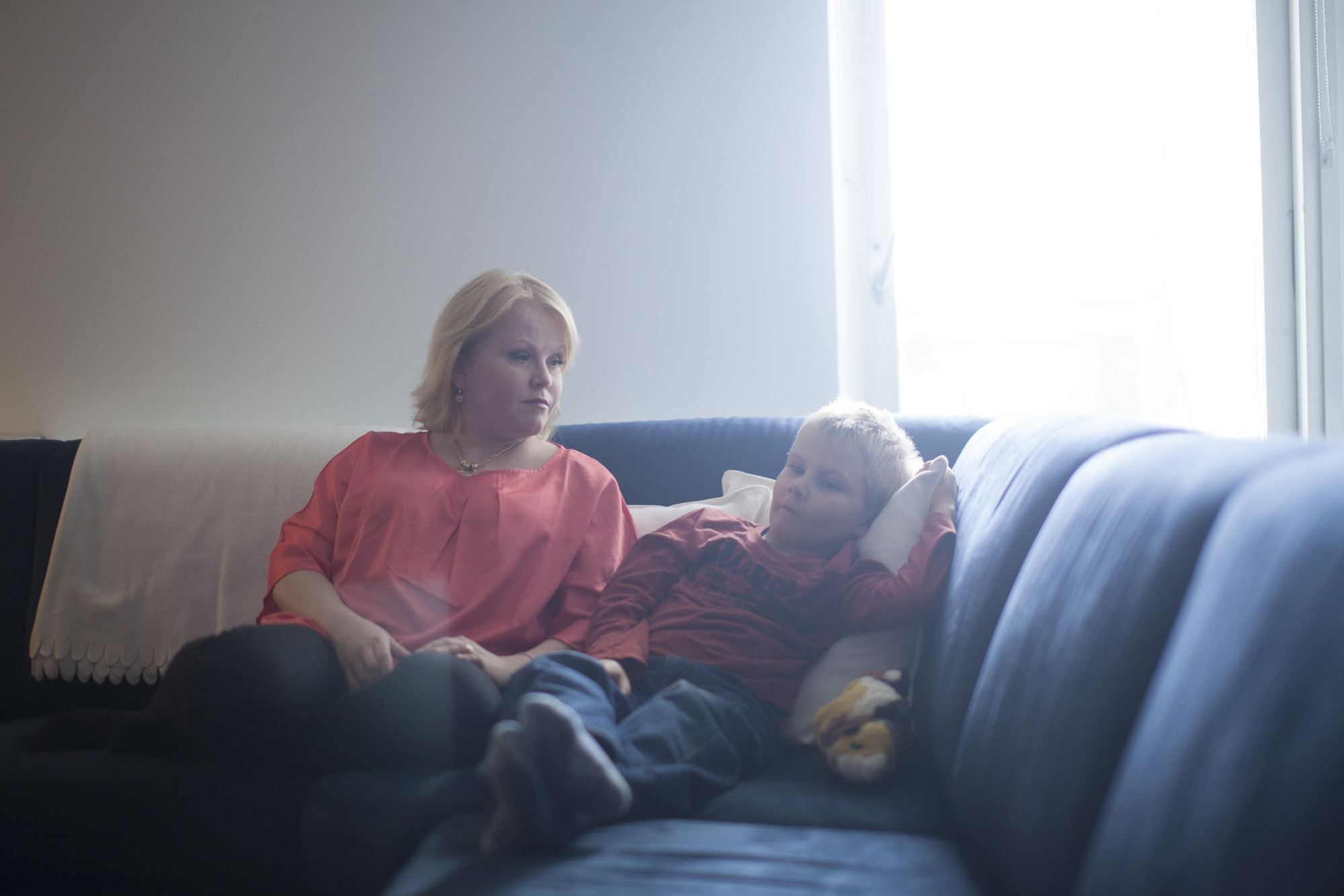  Mother Miisa and son Castor, 7, both suffer from Osteogenesis Imperfecta,&nbsp;a genetic disorder characterized by bones that break easily, often from little or no apparent cause. 