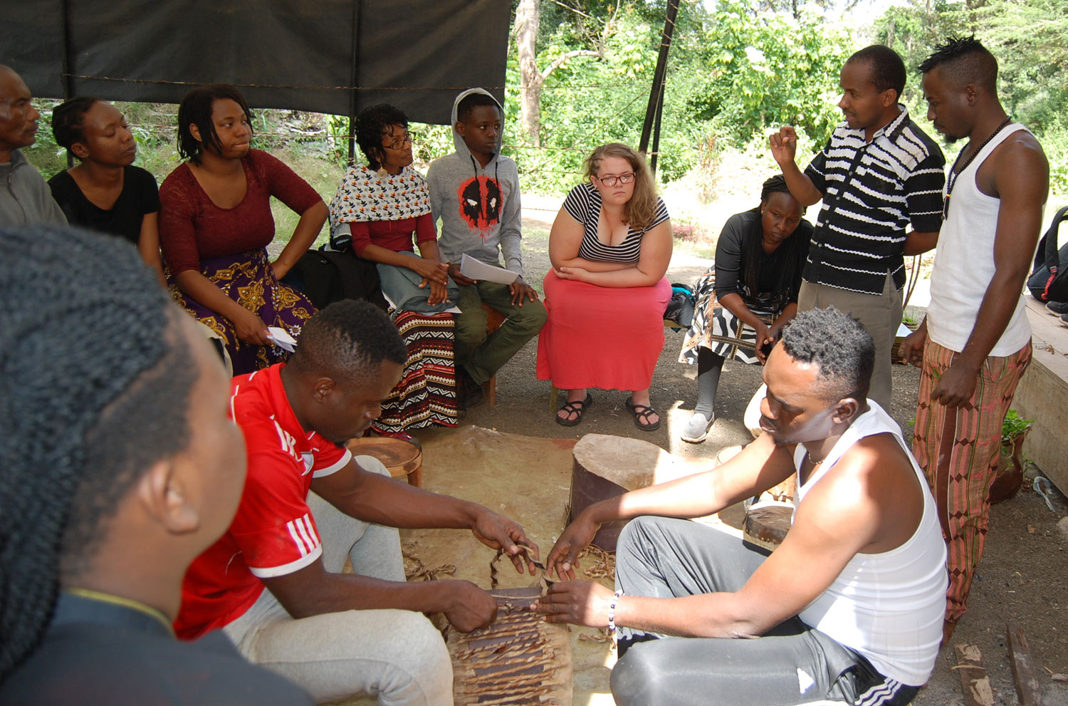  Traditional drum making is a process which involves several stages. 