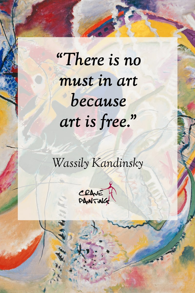 101 quotes about Art: There is no must in art, because art is free. - Wassily Kandinsky