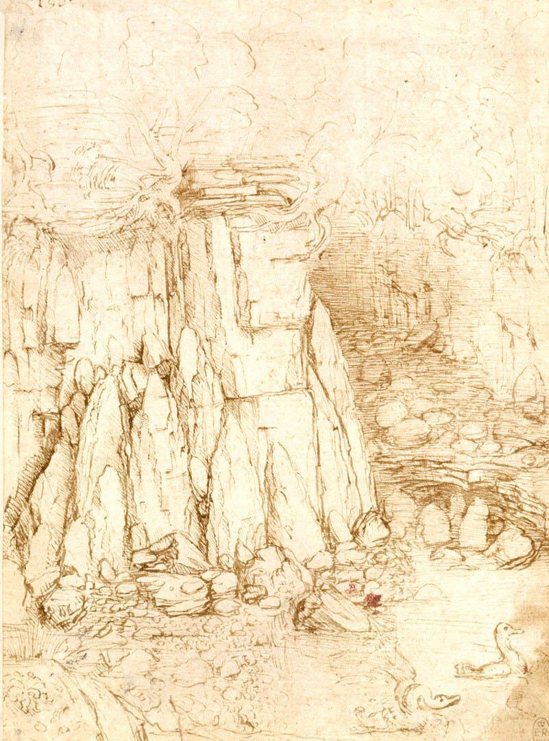 A Ravine by Leonardo da Vinci