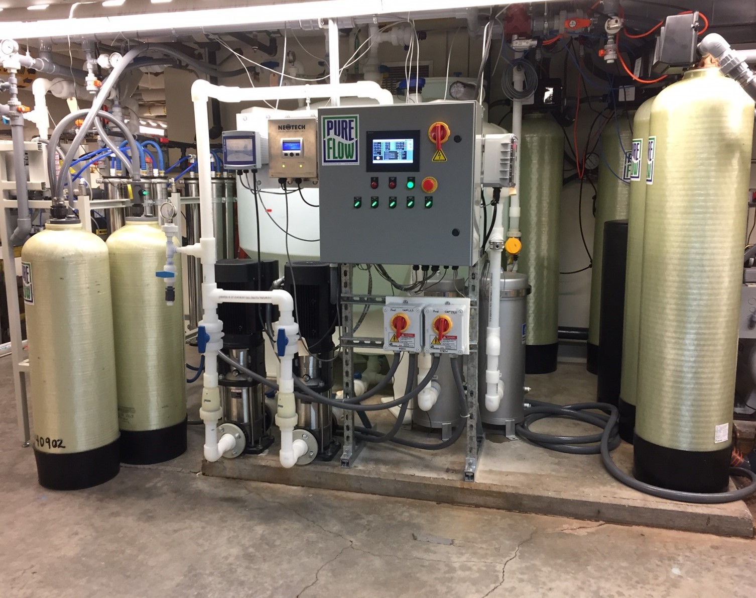 Installation, startup, PM service of hospital RO DI water system from Pure Flow