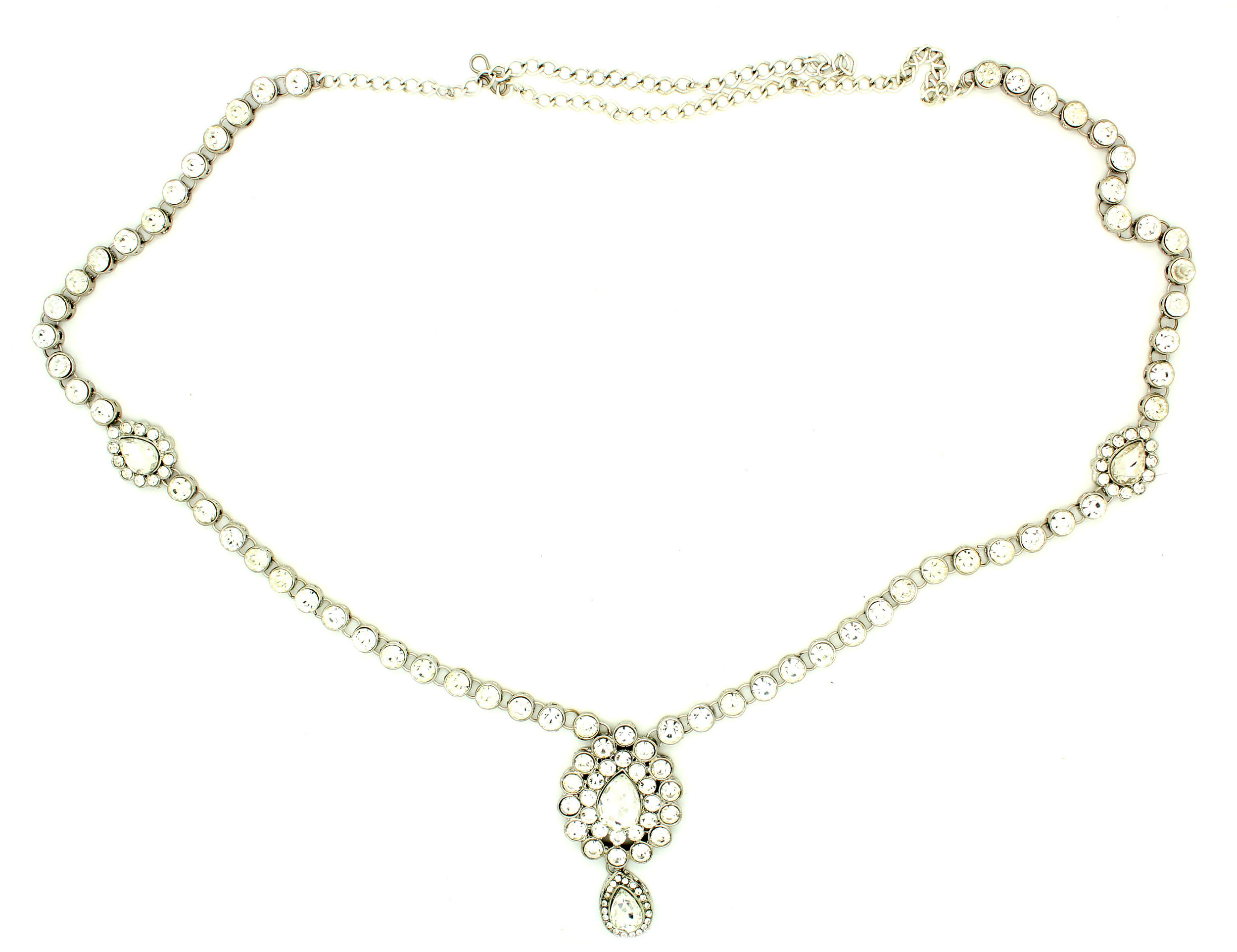 Silver Kundan 'PEETAL' Waist Chain Sari Belt