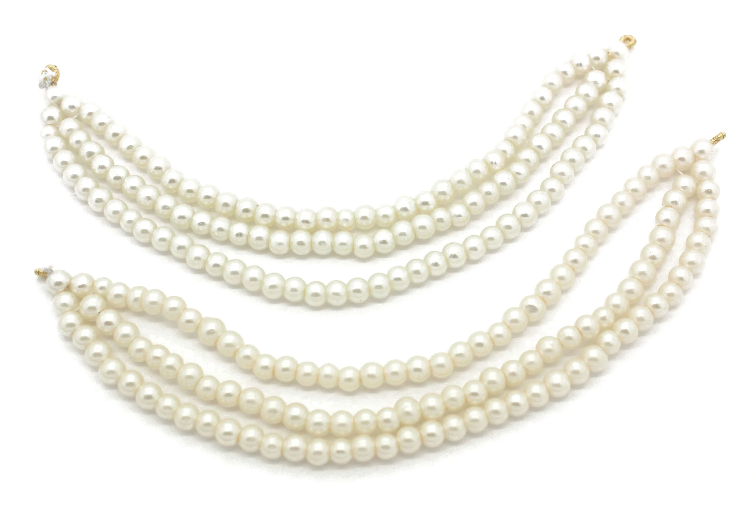 Pearl Indian Saharay Ear Chains Jhumki Earrings 