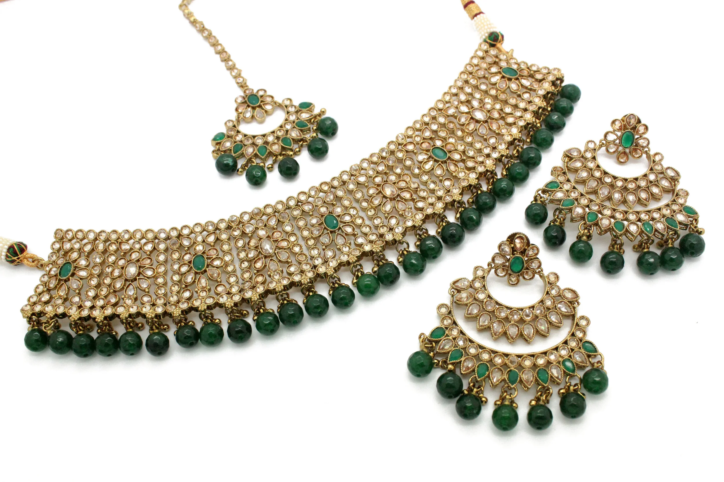 Green Antique Gold 'MANGAL Choker 