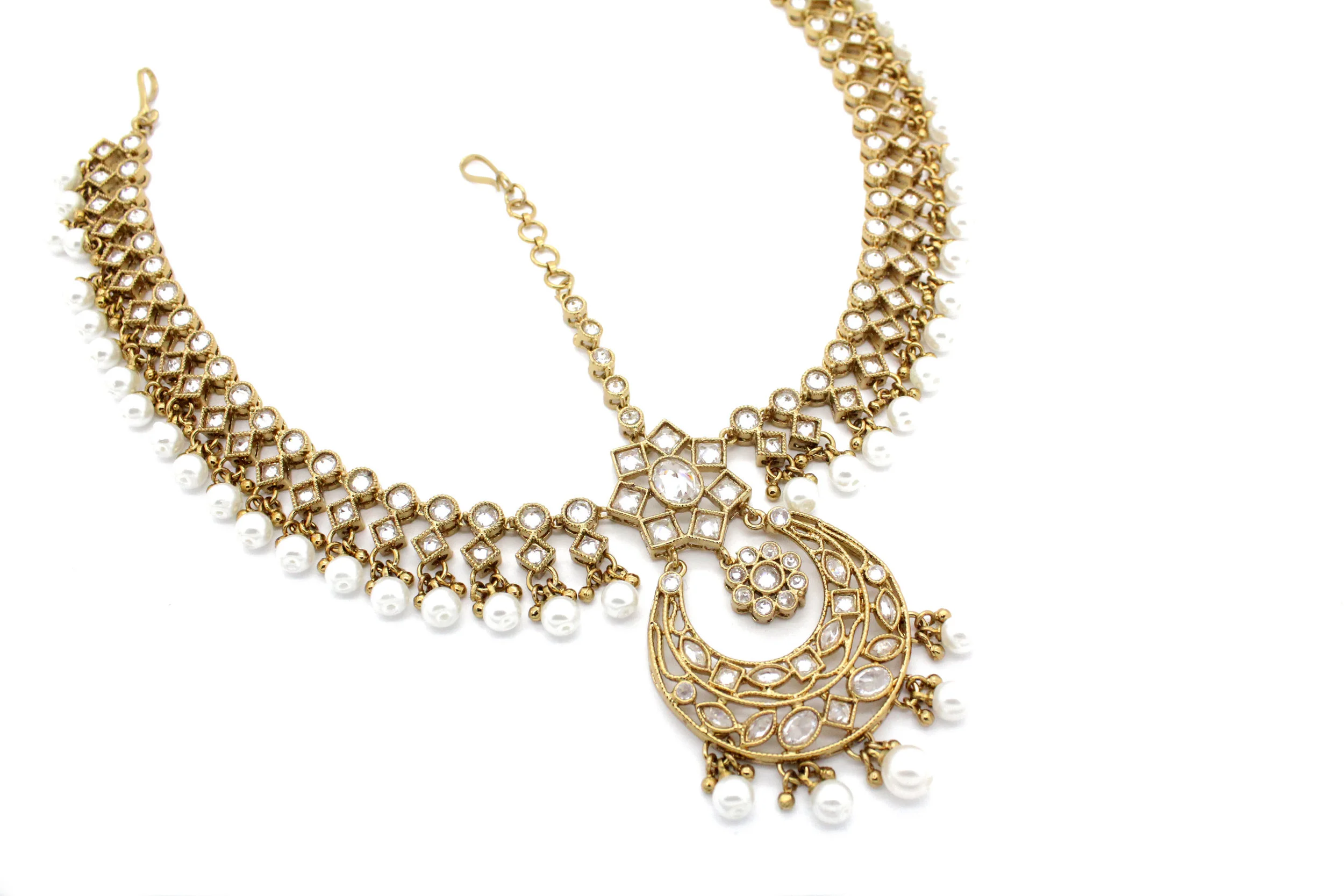 Gold Silver 'AMBIKA' Matha Patti Headpiece
