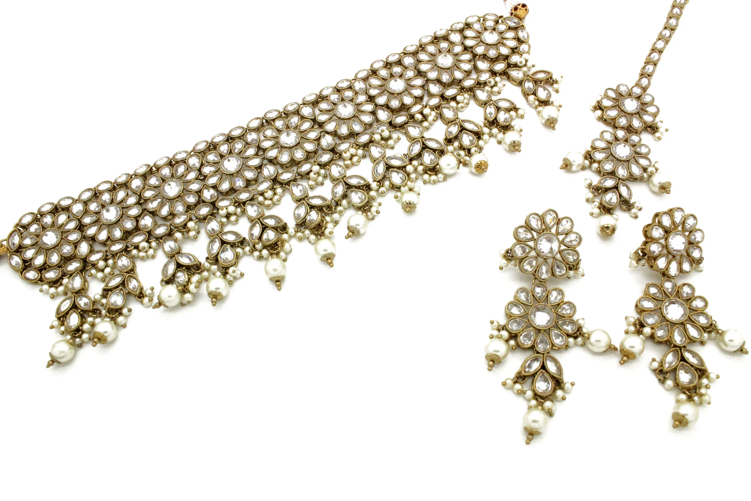 Gold Silver 'NISHANI' Choker Necklace 