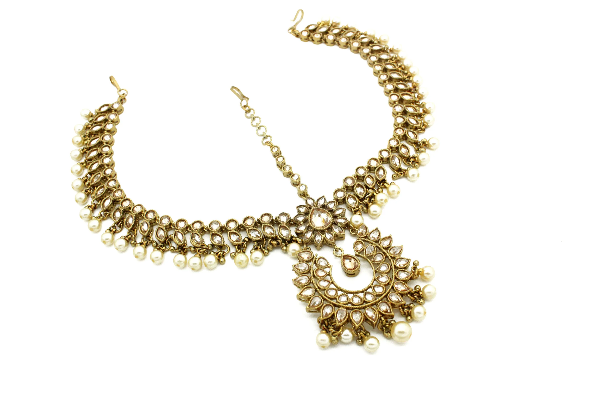 Antique Gold 'SUNMI' Matha Patti Headpiece