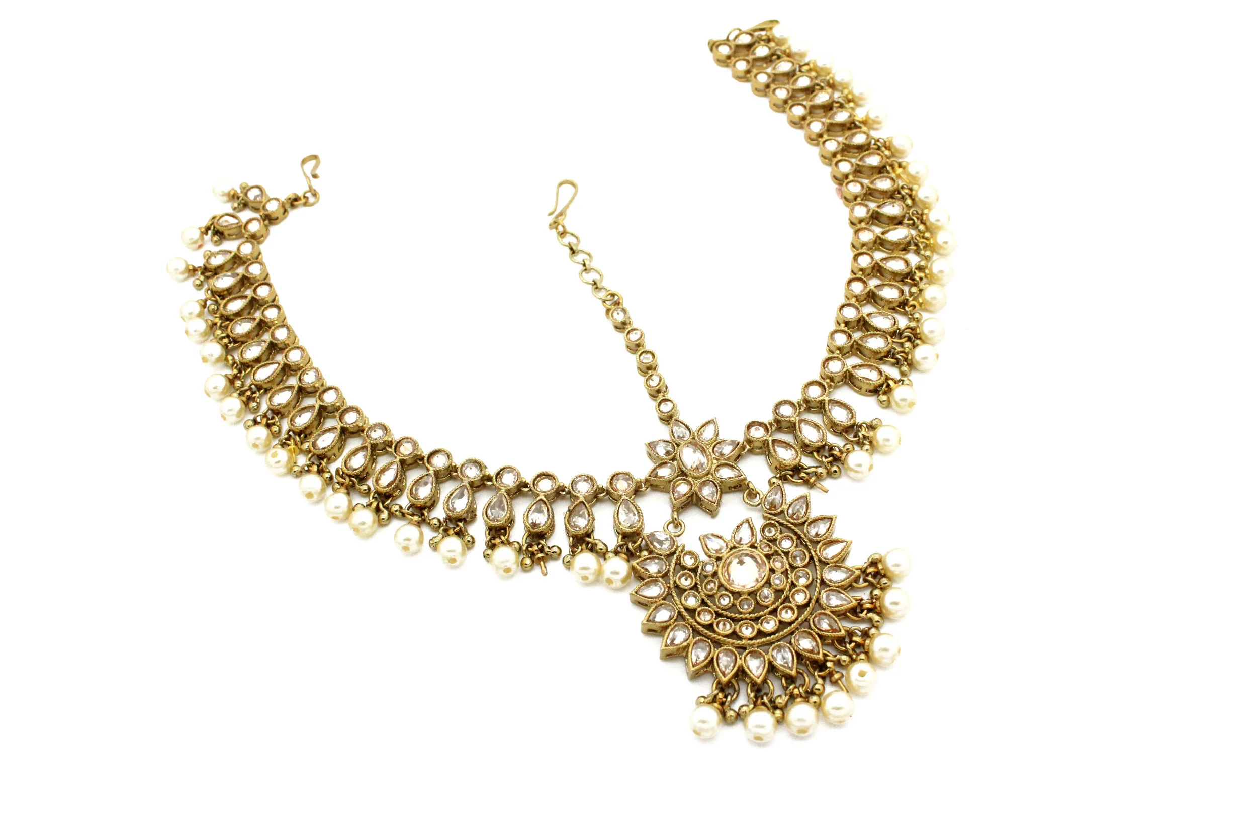 Antique Gold 'RASIA' Matha Patti Headpiece