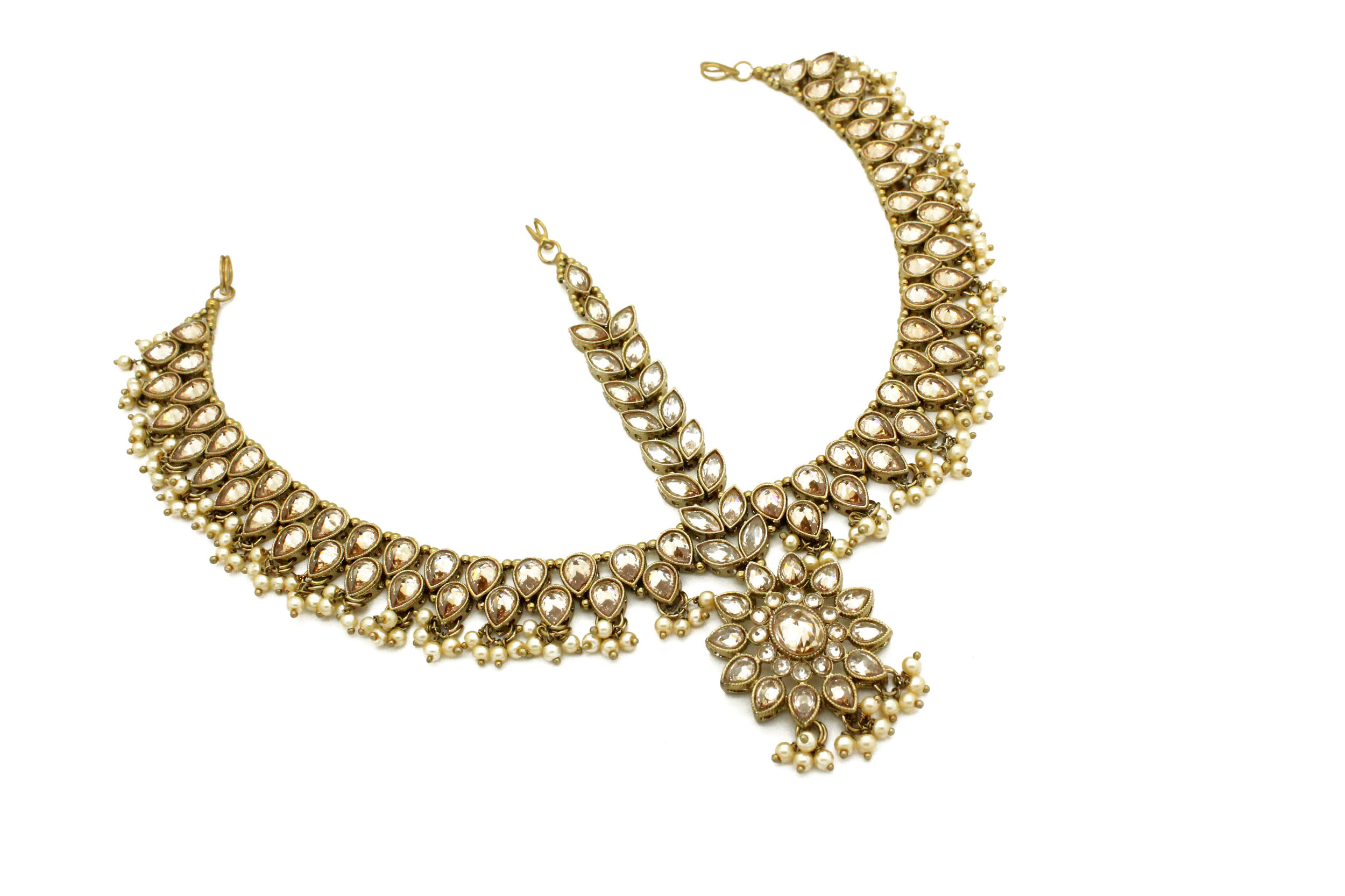 Antique Gold 'MAANVI' Matha Patti Headpiece