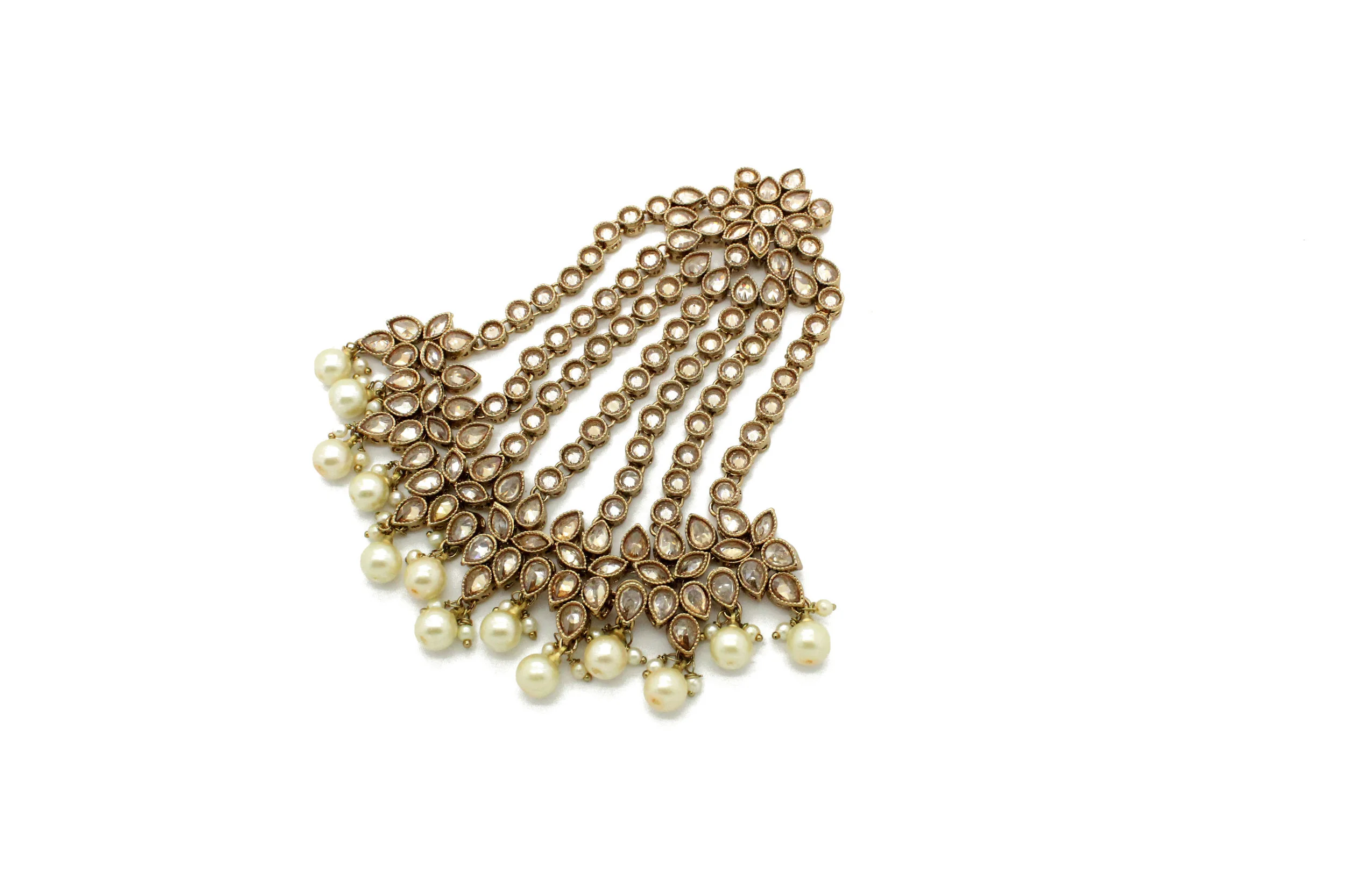 Antique Gold 'DILBAR' Jhoomer Pasa Headpiece