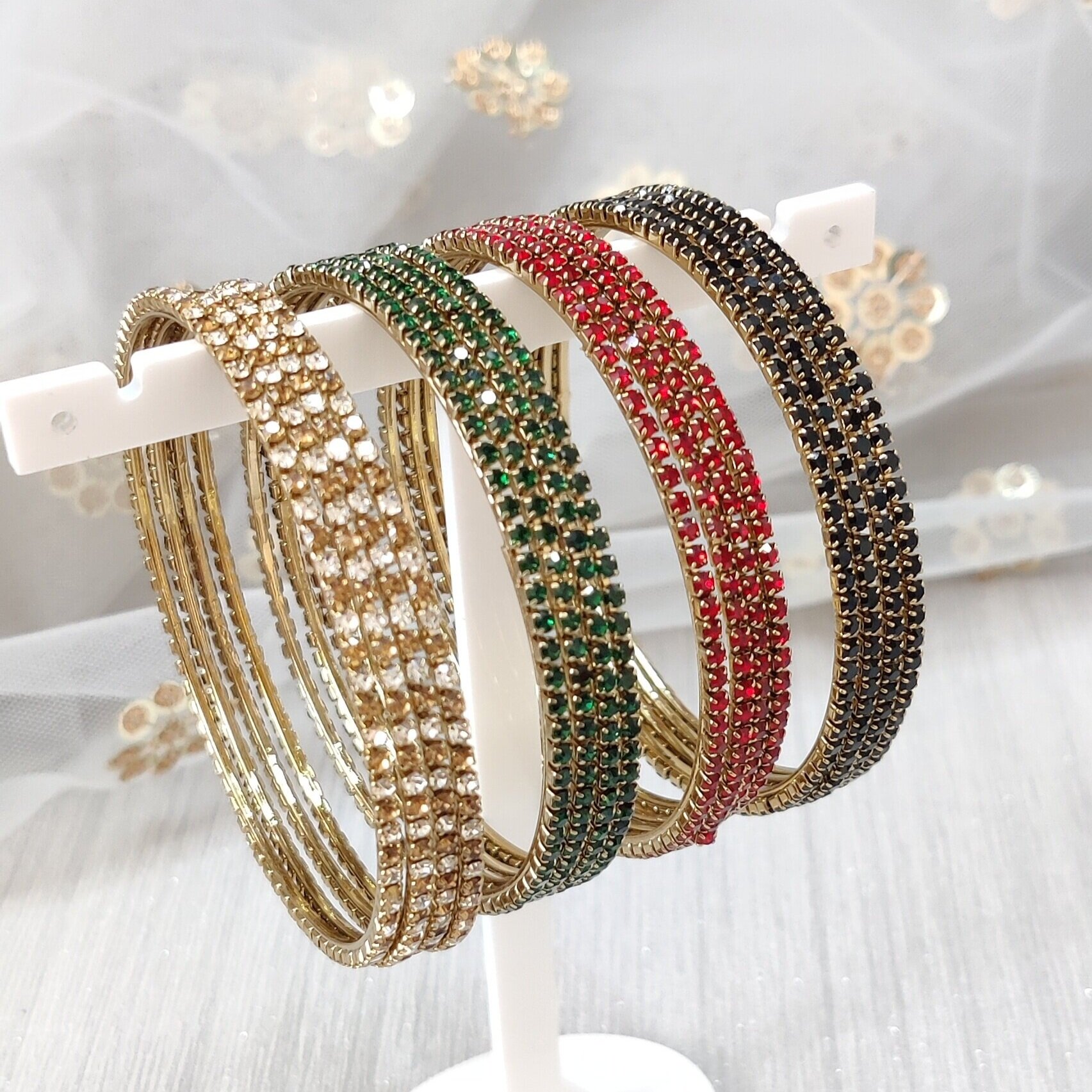 Simple Stone Bangles for Bangle set Indian Asian Bangles 