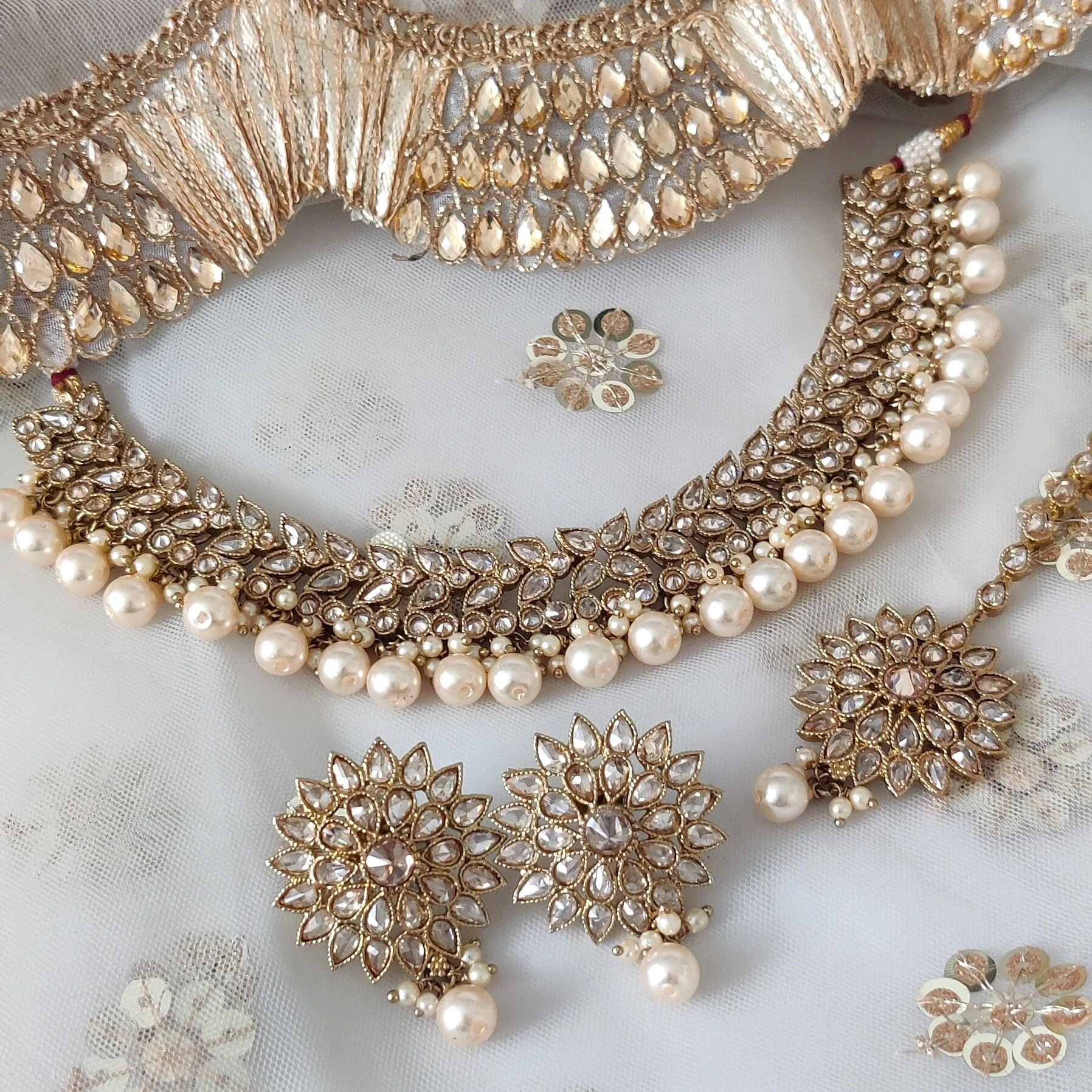 Antique Gold Polki Kundan Flexible 