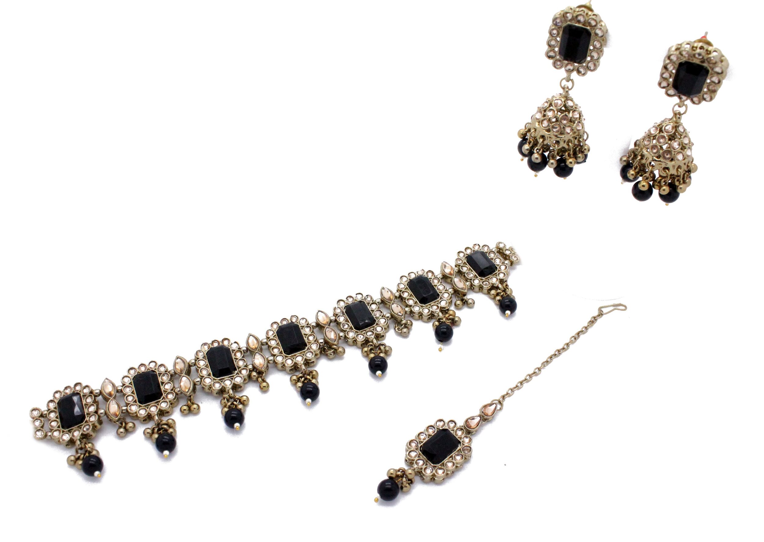 Black Antique Gold Necklace Jewellery 