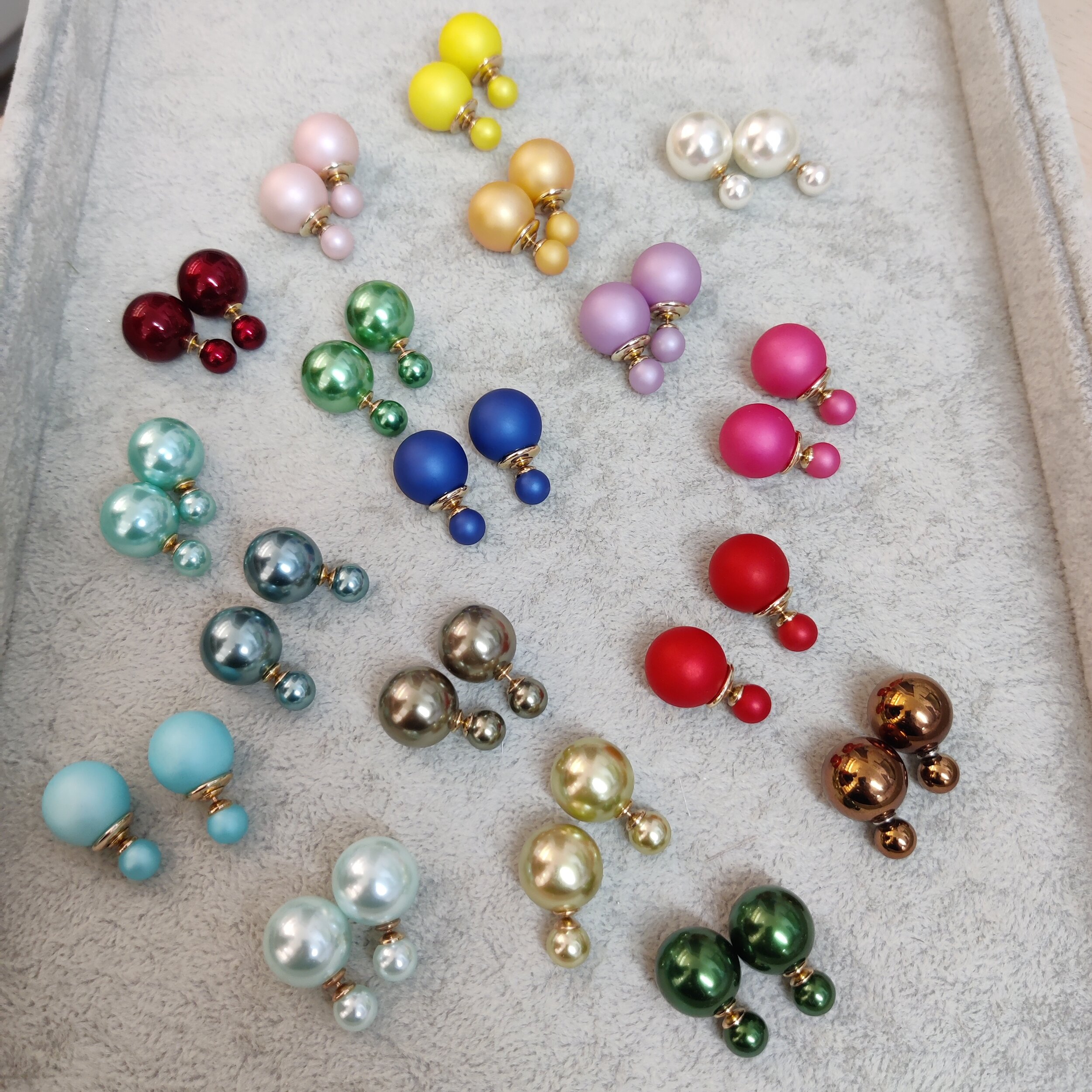 Double Dot Stud Earrings