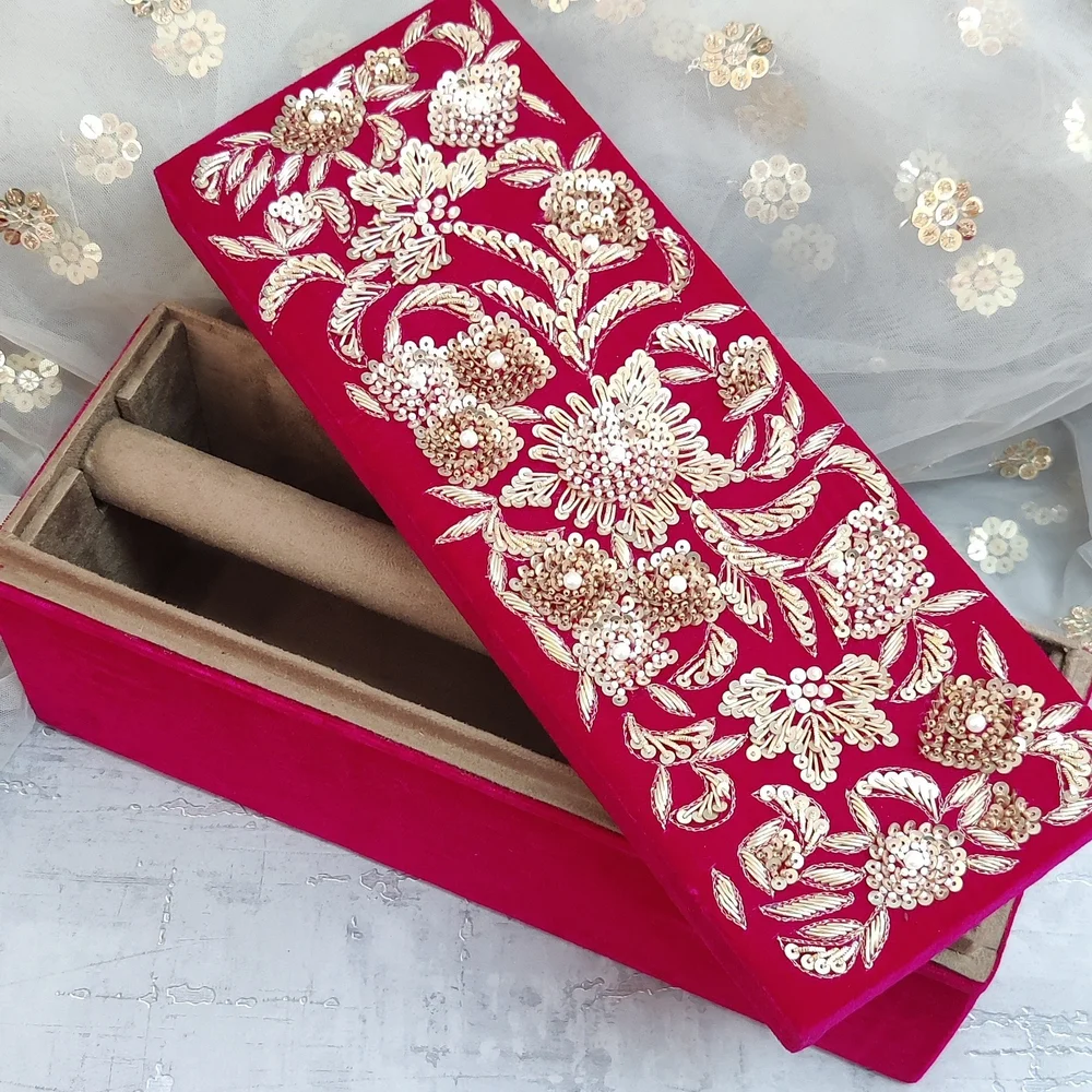 Crimson Pink Indian Bridal Choora Chura Bangle Box Keepsake Memory Storage  Bridal Box — Glimour Jewellery