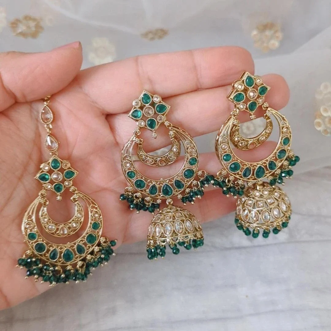 Gorgeous Earrings Maang Tikka Set Maang Tika Mangtika N Earring
