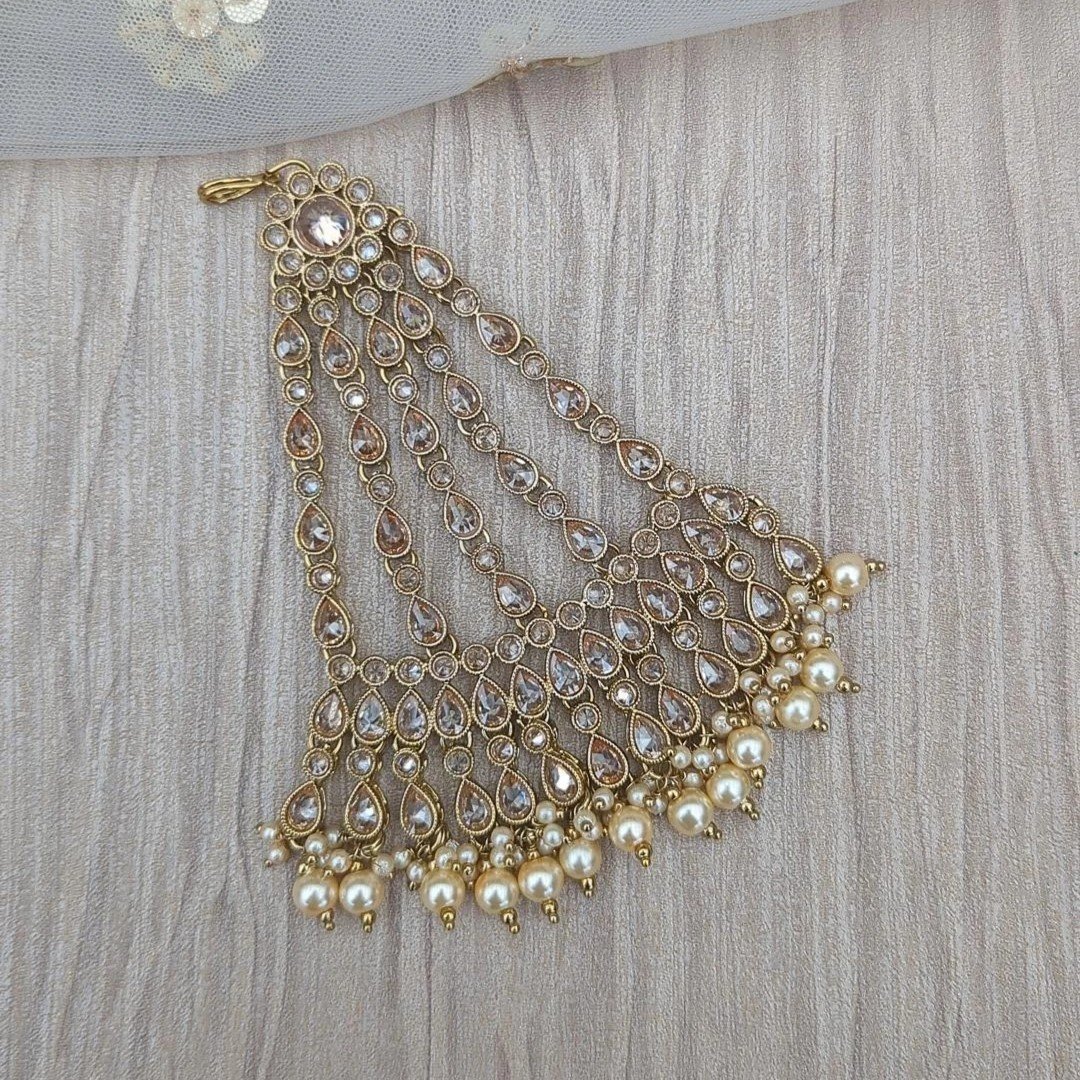 Antique Gold 'SOMA' Jhoomer Pasa Headpiece
