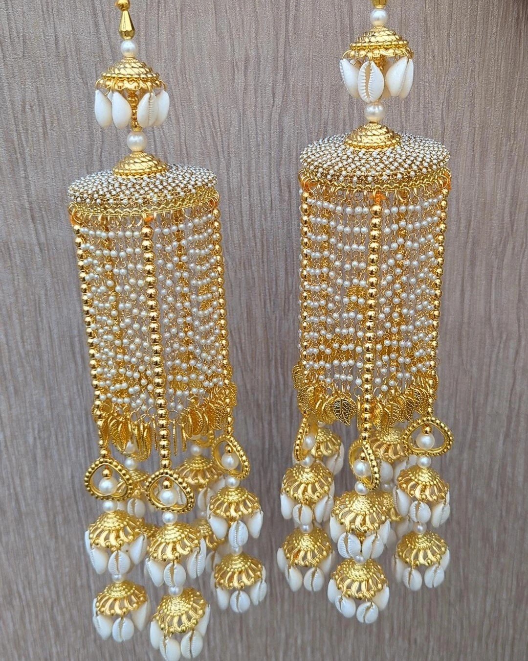 Gold Pipal Patti Shell Traditional Punjabi Kaleerey