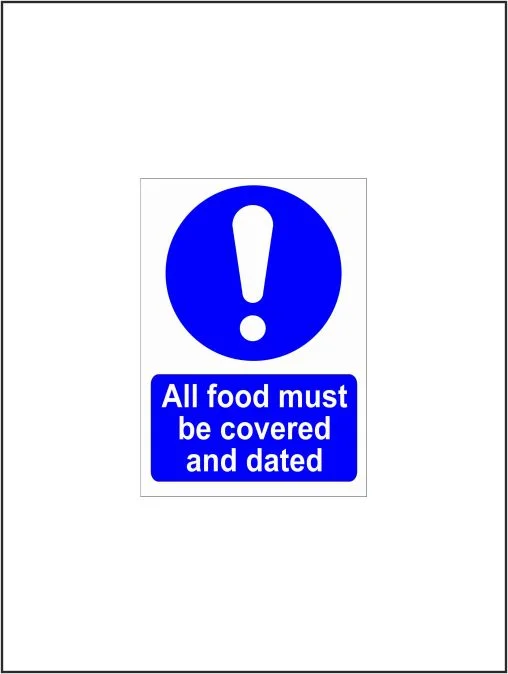 All Food Must Be Covered & Dated A6