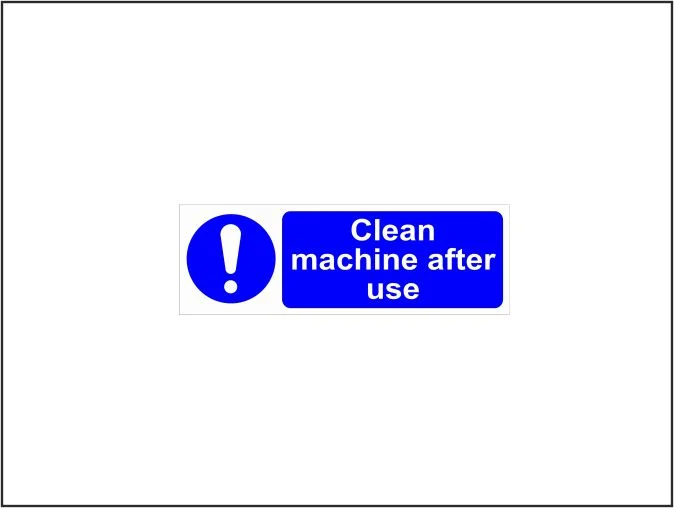 Clean Machine After Use