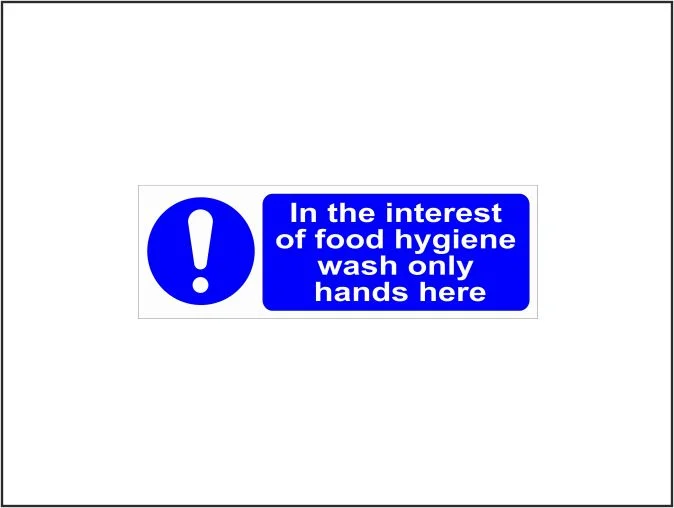 In The Interest Of Food Hygiene Wash Only Hands Here