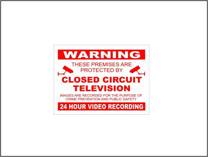 Red Closed Circuit Television (CCTV)