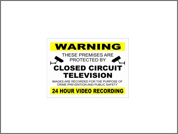 Yellow & Black Closed Circuit Television (CCTV)